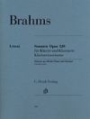ソナタ・Op.120・No.1&2（ヨハネス・ブラームス）（クラリネット+ピアノ）【Sonatas for Piano and Clarinet】