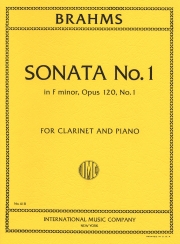 ソナタ・第1番・ヘ短調・Op.120-1（ヨハネス・ブラームス）（クラリネット+ピアノ）【Sonata No. 1 in F minor  Opus 120】