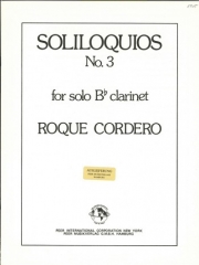 独白・第3番（ロケ・コルデロ）（クラリネット）【Soliloquios No. 3】
