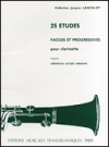 25の練習曲（ジャック・ランスロ）（クラリネット）【25 Etudes Faciles et Progressives】