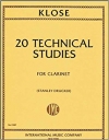 20の技術的練習曲（クローゼ）（クラリネット）【20 Technical Studies】