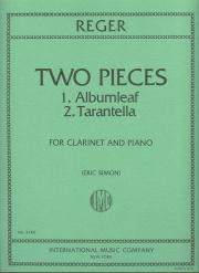 2つの小品（アルバムのページ＆タランテラ）（マックス・レーガー）（クラリネット+ピアノ）【Two Pieces (Albumleaf & Tarantella)】