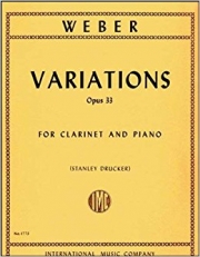 変奏曲 変ロ長調・Op.33（カール・マリア・フォン・ウェーバー）（クラリネット+ピアノ）【Variations in B flat major  Opus 33】