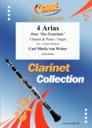 4つのアリア(オペラ「魔弾の射手」より)（ウェーバー）（クラリネット＋ピアノ）【4 Arias from Der Freischutz】