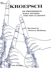 416の発展的練習曲・第1巻（フリッツ・クレプシュ）（クラリネット）【416 Progressive Daily Studies for The Clarinet】