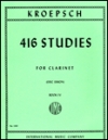 416の発展的練習曲・第4巻（フリッツ・クレプシュ）（クラリネット）【416 Studies: Volume IV】