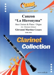カンツォン「ラ ヒエロニマ」（ジョヴァンニ・マルティーノ・チェザーレ）（バスクラリネット+ピアノ）【Canzon　La Hieronyma】