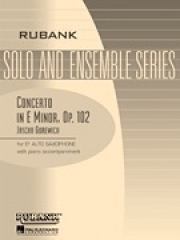 協奏曲・ホ短調・作品102（ヤッシャ・ガーウィッチ）（アルトサックス+ピアノ）【Concerto in E Minor Op. 102】