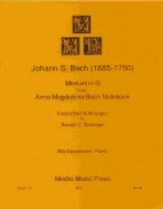 メヌエット・ト長調（バッハ）（アルトサックス+ピアノ）【Minuet In G (Amb Notebook)】