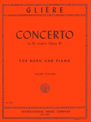 協奏曲・変ロ長調・Op.91（レインゴリト・グリエール）（ホルン+ピアノ）【Concerto in B flat major (with Cadenzas), Opus 91】