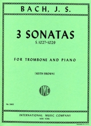 3つのヴィオラ・ダ・ガンバのためのソナタ（バッハ）（トロンボーン+ピアノ）【Three Viola da Gamba Sonatas】