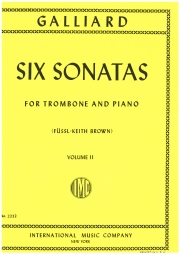 ６つのソナタ・Vol.2（ヨハン・アーンスト・ガリアード）（トロンボーン+ピアノ）【6 Sonatas Vol.2】