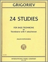 バストロンボーンまたはF管アタッチメント付きトロンボーンのための24の練習曲【24 Studies for Bass Trombone or Trombone with F attachment】