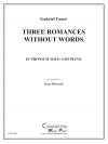 無言歌集より3つのロマンス（ガブリエル・フォーレ）（ユーフォニアム+ピアノ）【Three Romances Without Words】