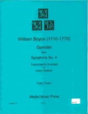 ガヴォット「交響曲4番」より（ウィリアム・ボイス）（テューバ+ピアノ）【Gavotte From Symphony #4】