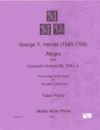 アレグロ「コンチェルト・グロッソ・Op.3・No.4」より (ヘンデル)（テューバ+ピアノ）【ALLEGRO FROM CONCERTO GROSSO Oｐ. 3 #4】