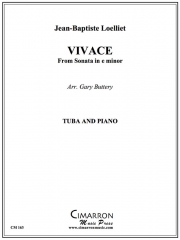 ヴィヴァーチェ「ソナタ・ホ短調」より（ジャン＝バティスト・ルイエ）（テューバ+ピアノ）【Vivace from Sonata in E min】