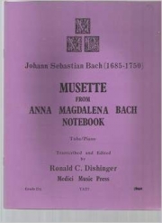 ミュゼット（バッハ）（テューバ+ピアノ）【Musette (AMB Notebook)】