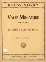 小ワルツ・Op.1・No.2（セルゲイ・クーセヴィツキー）（ストリングベース+ピアノ）【Valse Miniature. Op. 1 No. 2 (solo tuning)】