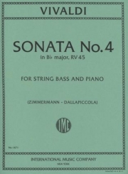 ソナタ・No.4・変ロ長調・RV45（アントニオ・ヴィヴァルディ）（ストリングベース+ピアノ）【Sonata No. 4 in B flat major RV 45】