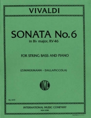 ソナタ・No.6・変ロ長調・RV46（アントニオ・ヴィヴァルディ）（ストリングベース+ピアノ）【Sonata No. 6 in B flat major RV 46】
