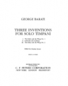ソロ・ティンパニの為の3つの発明（ジョージ・バラティ）【Three Inventions for Solo Timpani】