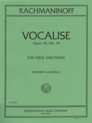 ヴォカリーズ・Op.34・No. 14（セルゲイ・ラフマニノフ） （オーボエ+ピアノ）【Vocalise, Op.34, No.14 】