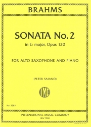 ソナタ・No.2・変ホ長調・Op.120（ヨハネス・ブラームス）（アルトサックス+ピアノ）【Sonata No.2 (Clarinet) in E flat major Opus 120 】