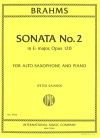 ソナタ・No.2・変ホ長調・Op.120（ヨハネス・ブラームス）（アルトサックス+ピアノ）【Sonata No.2 (Clarinet) in E flat major Opus 120 】