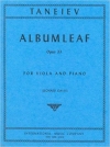アルバムリーフ・Op.33（セルゲイ・タネーエフ）（ヴィオラ+ピアノ）【Albumleaf, Opus 33 】