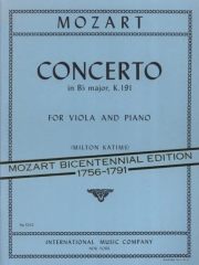 ファゴット協奏曲・変ロ長調・K. 191（モーツァルト）（ヴィオラ+ピアノ）【Concerto in B flat major (Bassoon), K. 191】