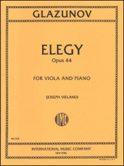 哀歌・Op.44（アレクサンドル・グラズノフ）（ヴィオラ＋ピアノ）【Elegy, Opus 44】