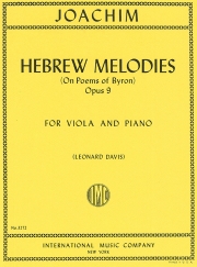 ヘブライの旋律・Op.9（ヨーゼフ・ヨアヒム）（ヴィオラ+ピアノ）【Hebrew Melodies (on poems of Byron) Opus 9】