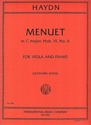 メヌエット・ハ長調（フランツ・ヨーゼフ・ハイドン）（ヴィオラ+ピアノ）【Menuet in C major (Sonata, Hob. VI: No. 6)】