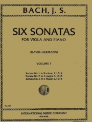 6つのヴァイオリン・ソナタ・Vol.1（バッハ）（ヴィオラ+ピアノ）【Six Violin Sonatas: Volume I (1-3)】