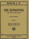 6つのヴァイオリン・ソナタ・Vol.1（バッハ）（ヴィオラ+ピアノ）【Six Violin Sonatas: Volume I (1-3)】