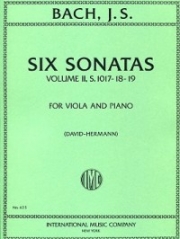 6つのヴァイオリン・ソナタ・Vol.2（バッハ）（ヴィオラ+ピアノ）【Six Violin Sonatas: Volume II (4-6) 】