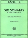 6つのヴァイオリン・ソナタ・Vol.2（バッハ）（ヴィオラ+ピアノ）【Six Violin Sonatas: Volume II (4-6) 】