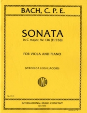 ソナタ・ハ長調（カール・フィリップ・エマヌエル・バッハ）（ヴィオラ+ピアノ）【Sonata in C major, W. 136】