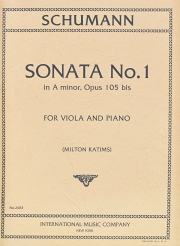 ソナタ・1番・イ短調・Op.105 bis（ロベルト・シューマン）（ヴィオラ+ピアノ）【Sonata No. 1 in A minor, Opus 105 bis 】