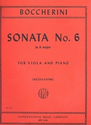 ソナタ・No.6・イ長調（ルイジ・ボッケリーニ）（ヴィオラ+ピアノ）【Sonata No. 6 in A major】