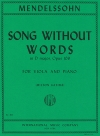 無言歌・ニ長調・Op.109（フェリックス・メンデルスゾーン）（ヴィオラ+ピアノ）【Song Without Words in D major, Opus 109】