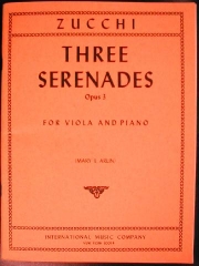 3つのセレナーデ・Op.3（ジャコモ・ズッチ）（ヴィオラ+ピアノ）【Three Serenades, Opus 3】