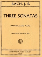 ヴィオラ・ダ・ガンバ・ソナタ・S.1027-1029（バッハ）（ヴィオラ+ピアノ）【Three Viola da Gamba Sonatas, S. 1027-1029】