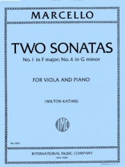 2つのソナタ（ヘ長調＆ト短調・Nos.1＆4）（ベネデット・マルチェッロ）（ヴィオラ+ピアノ）【Two Sonatas (F major & G minor, Nos. 1 & 4)】