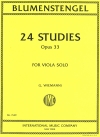 24の練習曲・Op.33（アルブレヒト・ブルーメンシュテンゲル）（ヴィオラ）【24 Studies, Opus 33】