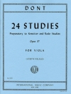 24の練習曲・Op.37（ヤーコプ・ドント）（ヴィオラ）【24 Studies, Opus 37 (preparatory to Kreutzer and Rode Stud】