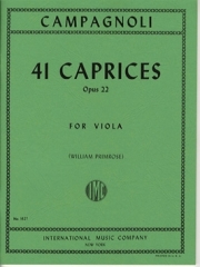 41のカプリス・Op.22（バルトロメオ・カンパニョーリ）（ヴィオラ）【41 Caprices, Opus 22】