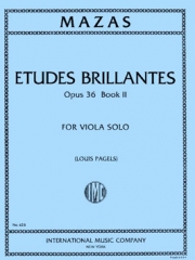 華麗な練習曲・Op.36・Bk. 2（ジャック＝フェロル・マザ）（ヴィオラ）【Etudes Brillantes, Opus 36, Bk. 2】