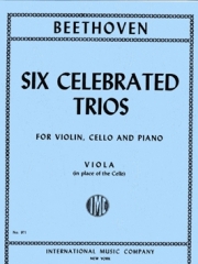 6つの有名なピアノ三重奏曲 (ヴィオラパートのみ)（ベートーヴェン）（ヴィオラ）【Viola Part for the Six Celebrated Piano Trios (to replace 】